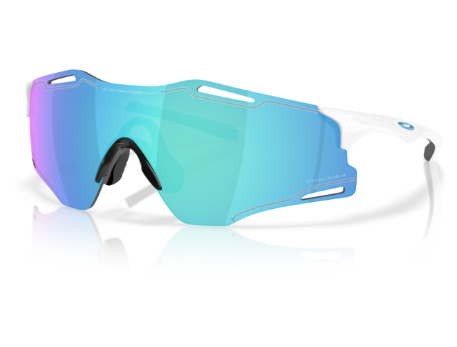 Päikeseprillid OAKLEY Cybr Zero Polished White Prizm Sapphire