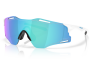 Päikeseprillid OAKLEY Cybr Zero Polished White Prizm Sapphire